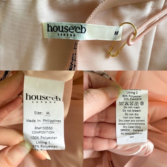 HOCB Dress Stefania Corset Maxi Satin Prom Date Soft Peach M FLAW - Picture 7 of 9